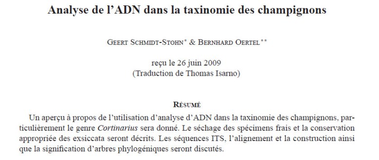 Analyse ADN dans la taxonomie des champignons